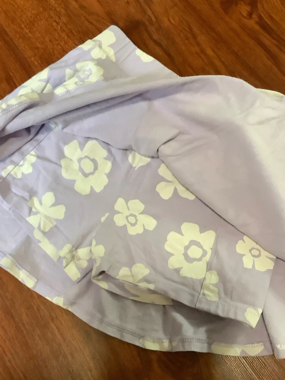 GAP Lavender Short-Sleeve Floral Pajama Set with Pale Yellow Flowers